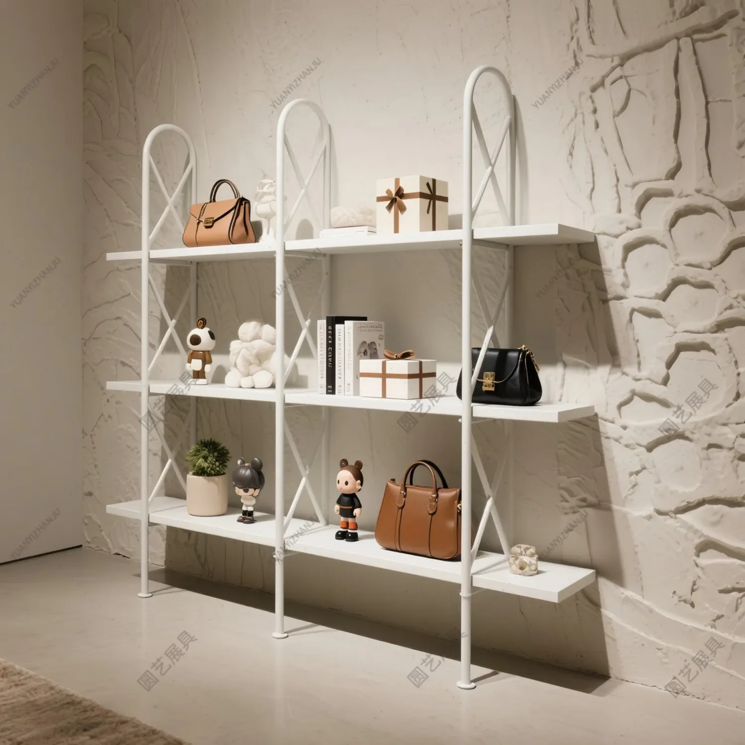 Simple blind box display living room storage rack,doll POP MART figure shelf