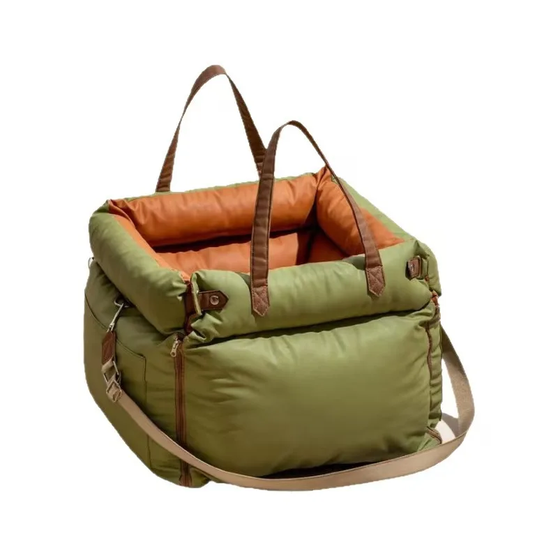 

car pet kennel removable and washable four-season universal dog leather PU portable waterproof and bite-resistant kennel