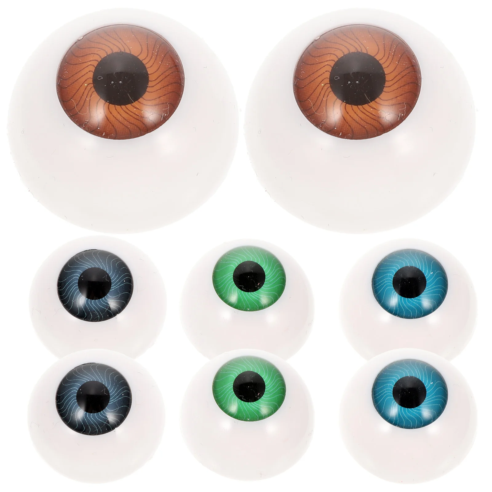 

8 Pcs Toy Puppet Bear Eyeballs Halloween Mask Hollow Eyes Accessory Semicircle