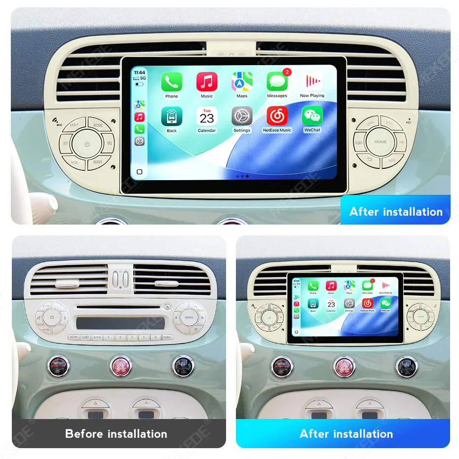 7inch IPS Screen Android Car Radio For Fiat 500 2007-2015 Multimedia Video Player GPS Navigation Wireless Carplay Android Auto