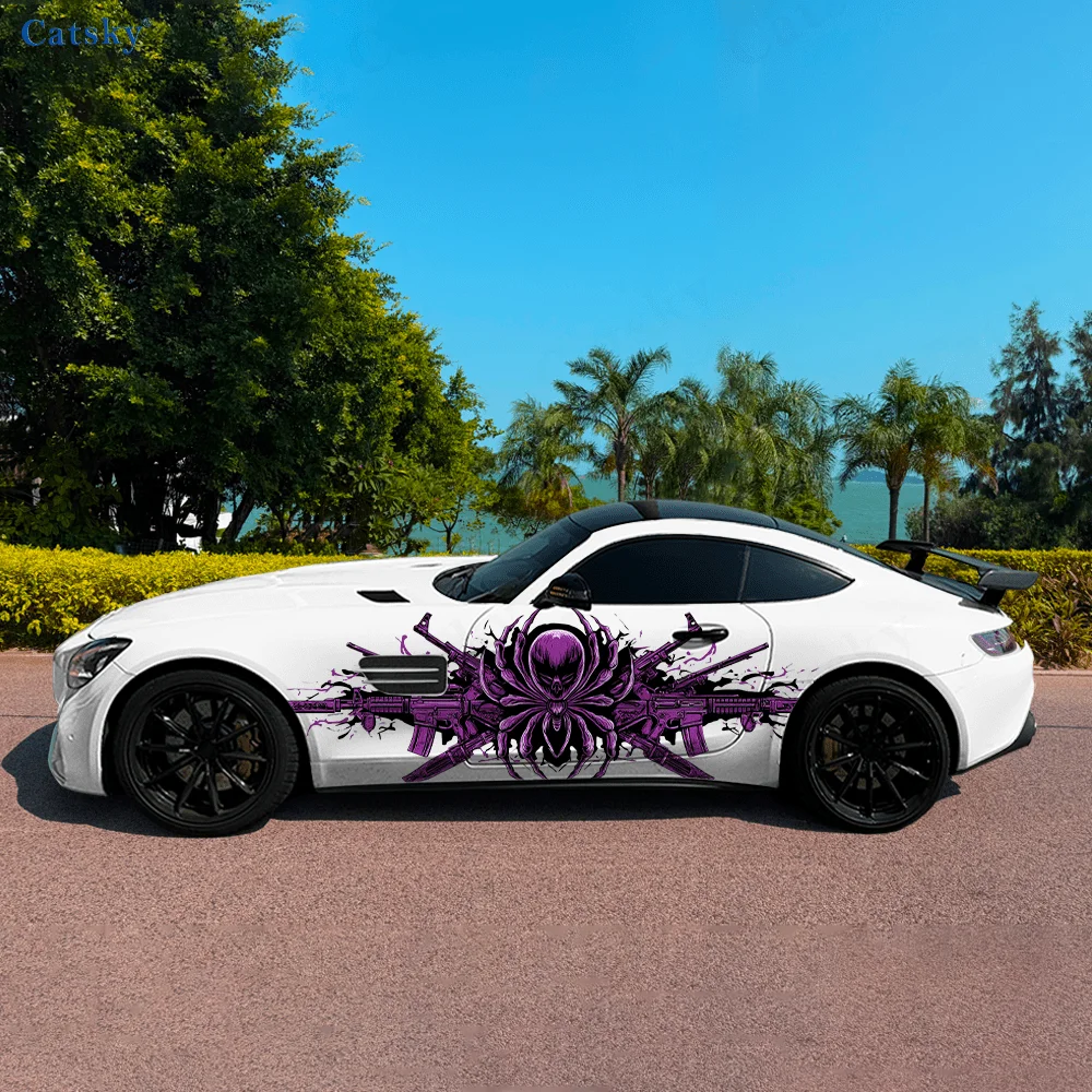 

Spider Various Weapons Car Vinyl Wraps Decal Self-adhesive PVC Sticker Suitable for Trucks SUV Decoration Auto Accessories Gift