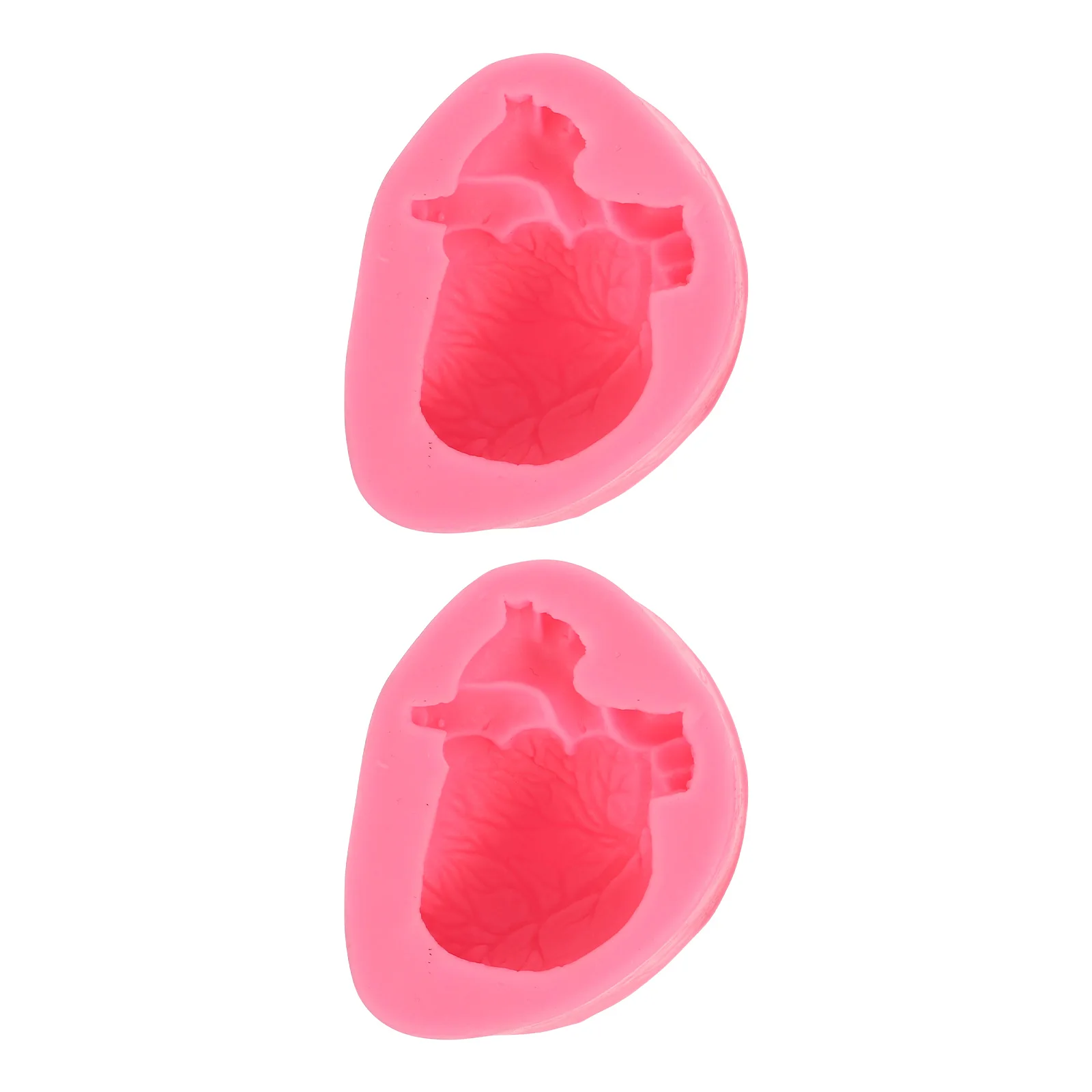 

2Pcs Heart Shaped Silicone Cake Mold Halloween Baking Chocolate Decor DIY Tools Festive Supplies Safe Material Durability Gifts