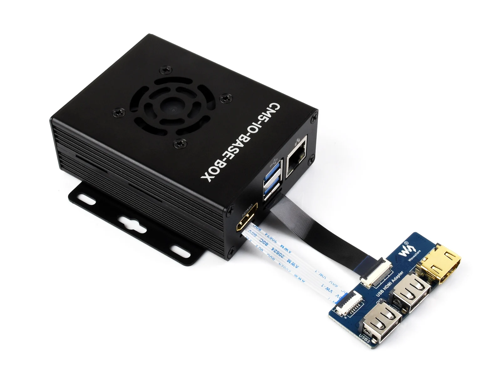 Picture 3: Waveshare CM5 Mini Base Board (A) Designed, 40PIN GPIO Header/RJ45 Gigabit Eth, Compatible with Raspberry Pi Compute Module 5