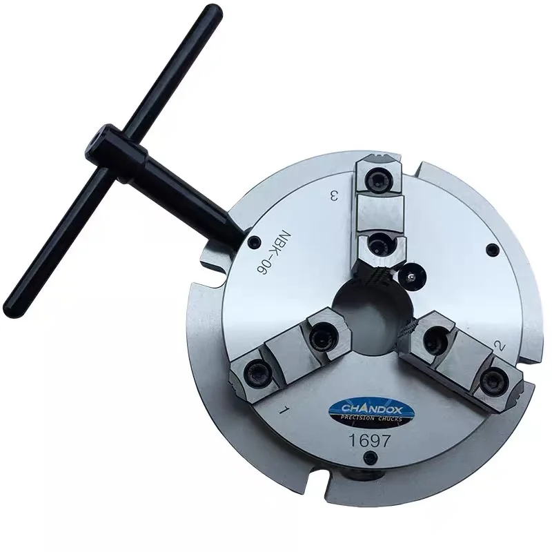 

NBK square milling machine manual chuck Taiwan Changduo brand NBK-06 strong ultra-thin three-claw 6-inch flat chuck