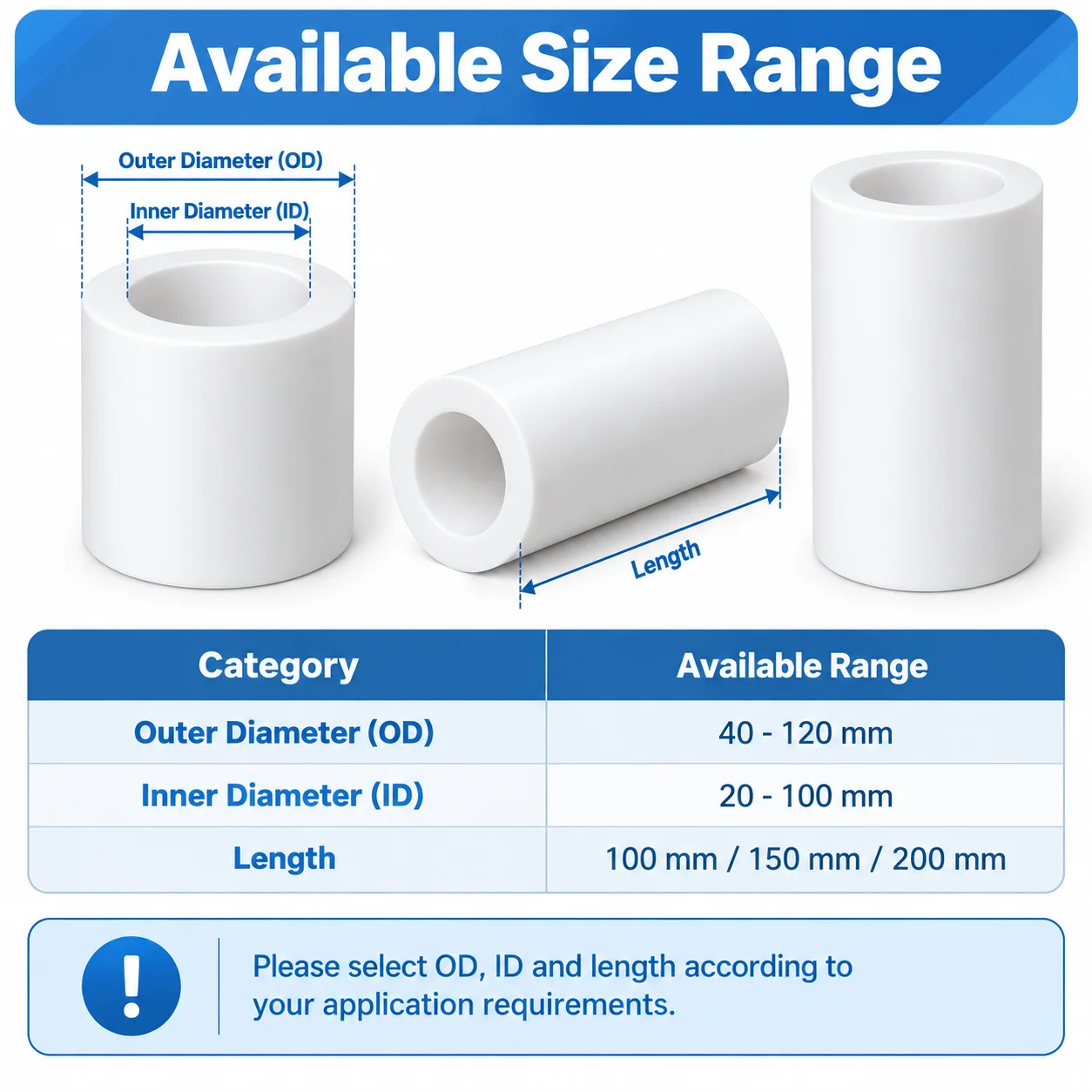 M20- 100 White ABS Isolation Pillar Plastic Insulated Straight Through Pillar Nylon Sleeve Spacer Pillar,Lengt 100MM 150MM 200MM
