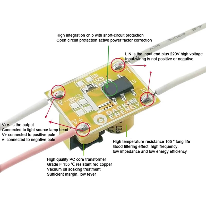 1Pc LED Driver 3-9W 3-18W 120mA and 110mA Power Supply Lighting  For Driver LED Strip Light DIY‘