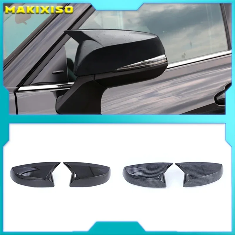 

carbon fiber car rearview cover trims chrome for toyota alphard vellfire sienna highlander rav4 harrier anh30 xu70 xl40 styling