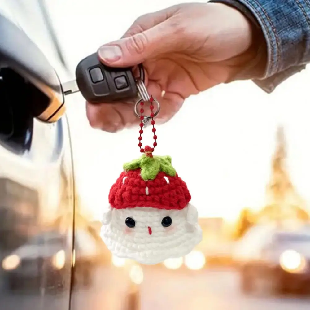 Crochet Halloween Car Decoration Halloween Crochet Ghost Ornament Handmade Frog Cat Spider Hanging Decoration Cute Car Rearview