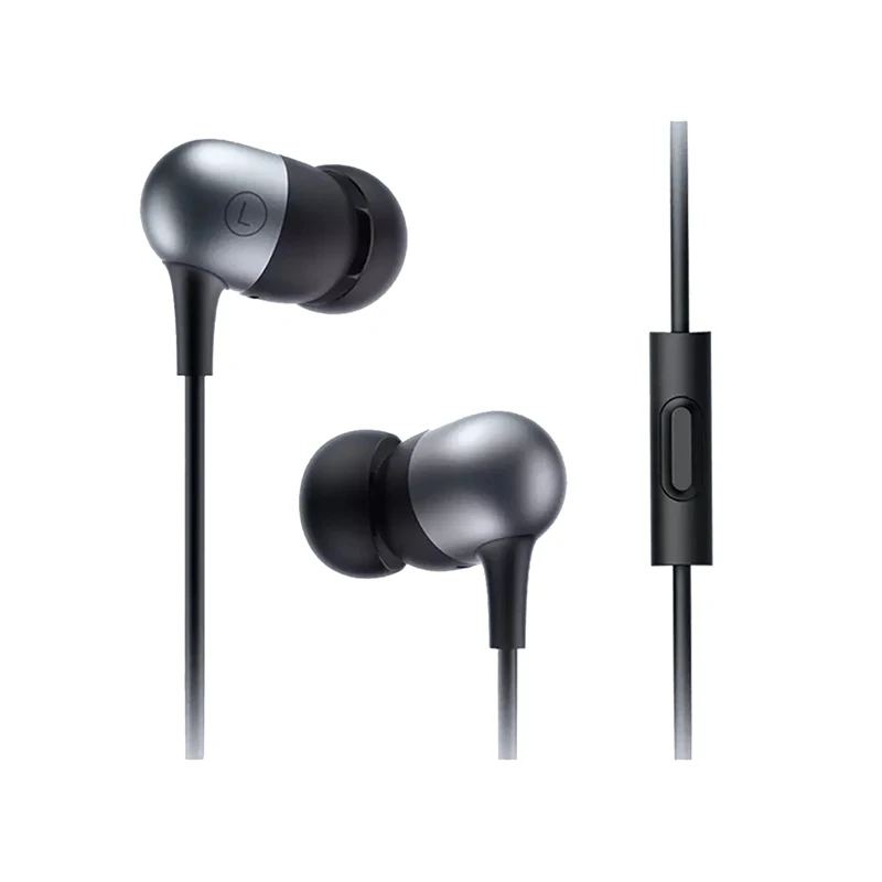 Original xiaomi cápsula fones de ouvido pro 3.5mm in-ear fone de ouvido estéreo com microfone controle de fio fones de ouvido para o jogo música filme