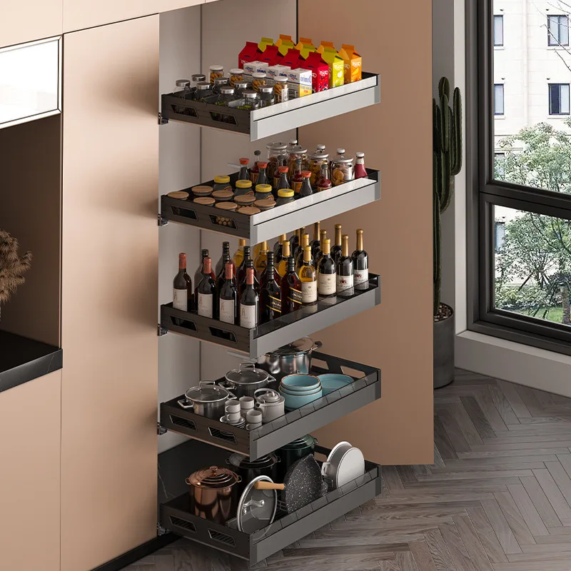 

Kitchen Cabinets Full Aluminum Observation Deck Big Monster Tools Snacks High Cabinet Pull Basket