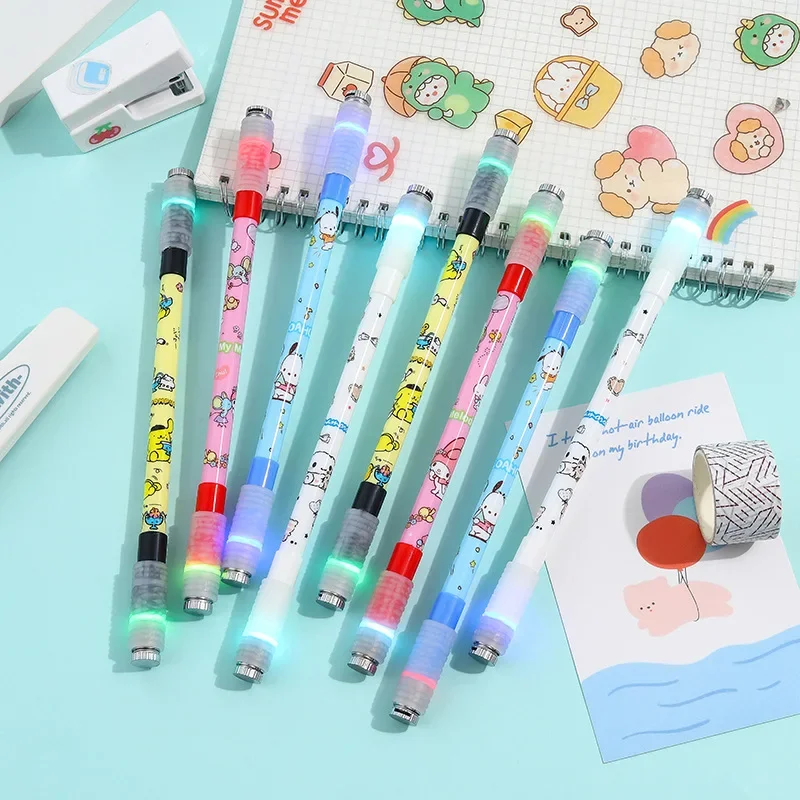 New Sanrio kuromi mymelody Cinnamoroll Pachacco Pompom Purin Finger Whirling Pen Spinner Adult Stress Relief Spinning Pen