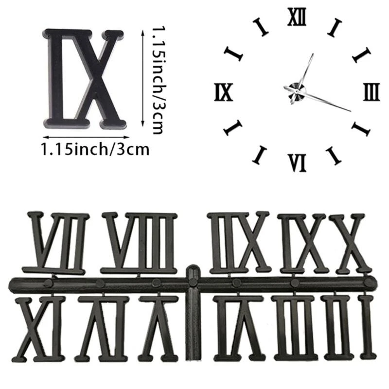 Precise 3CM Clock Numerals High Accuracy Arabic Number Roman Numerals Digital Clock Repair Tool Easy Installation