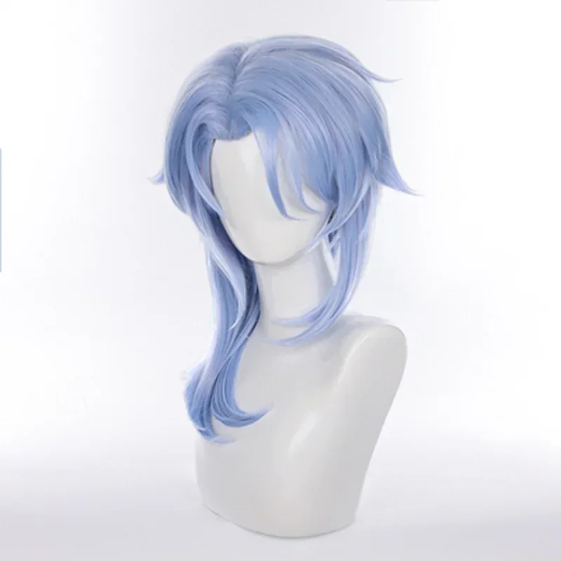 

2025 Хэллоуин, имитация кожи головы Genshin Impact, Камисато Аято, карнавальный костюм, парик, синтетические парики Аяка Брата Аято