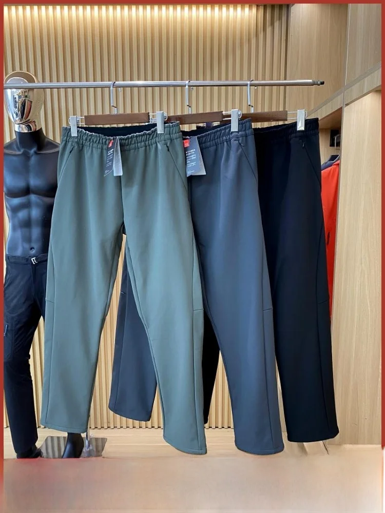 

Уличные мягкие повседневные брюки, мужские непромокаемые теплые походные 4D джинсы пошив, тканевые прямые длинные брюки, осень-зима