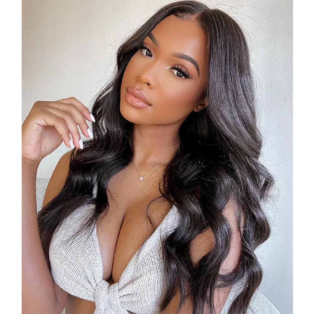 

Body Wave Brazilian Human Hair Glueless Wig Body Wave 180% Density Pre Plucked 7x5 Inch 100% Brazilian Human Hair Glueless Wig