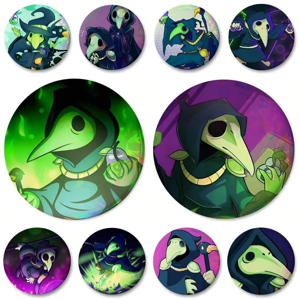 Game Plague Specter Shovel Knight Round Badge Lapel Pin Backpack Clothing Jewelry Accessories Gift Brooch