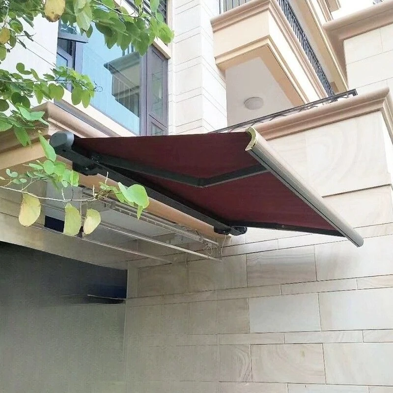 Retractable canopy windows Electric hand-cranked eaves Folding canopy facade shops Anti-wind roof shrinkage