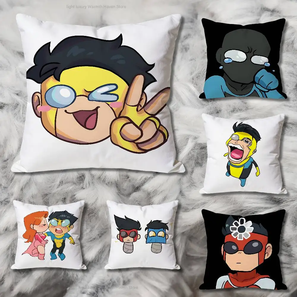 

Cute Chibi I-Invincible Various Sizes Square Pillow Case For Car Home Bedchamber Decor Custom Valentine gift
