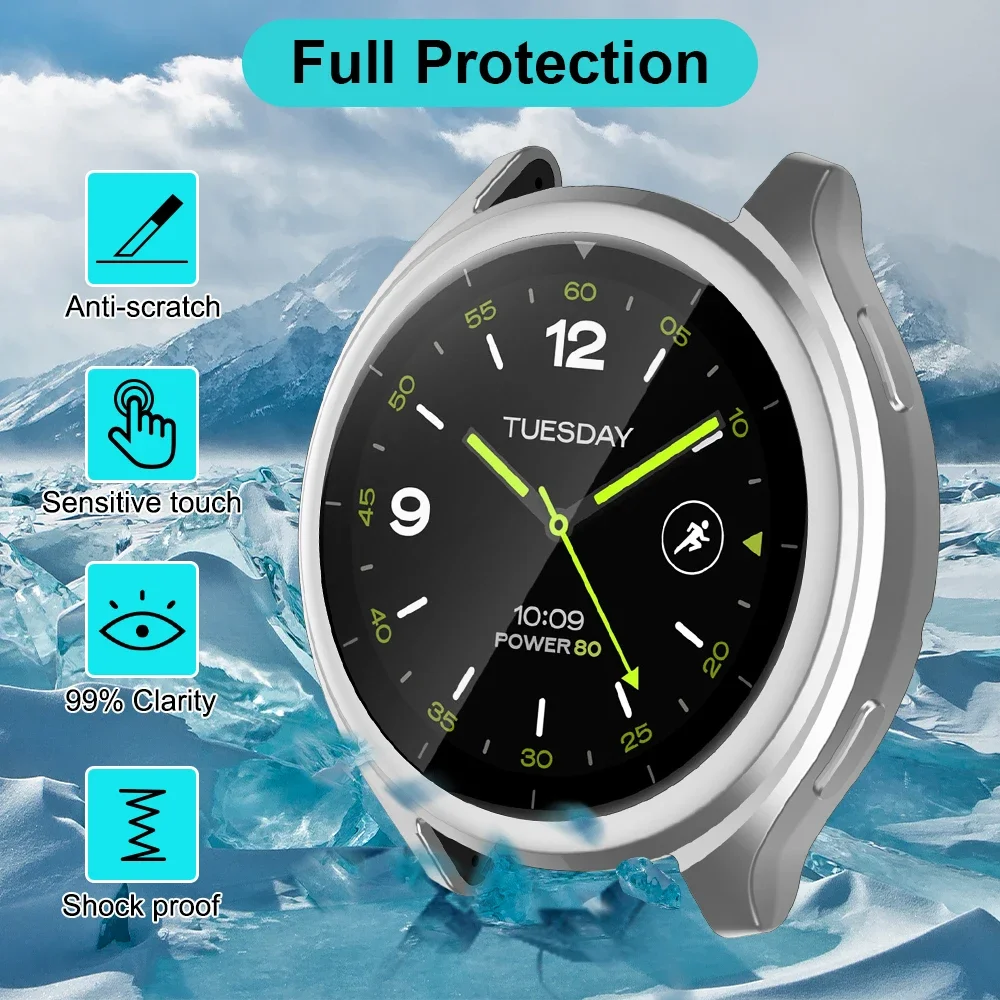 Funda para Xiaomi Watch 2, carcasa protectora antiarañazos de TPU suave, cubierta protectora de parachoques integral para Xiaomi Watch 2, accesorios