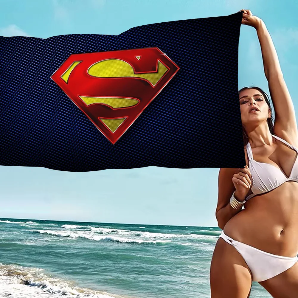 Science Fiction Film S-Superman Microfiber Beach Towel Absorbent Quick Dry Soft Yoga Swimming Resort Mountain Climbing Towel