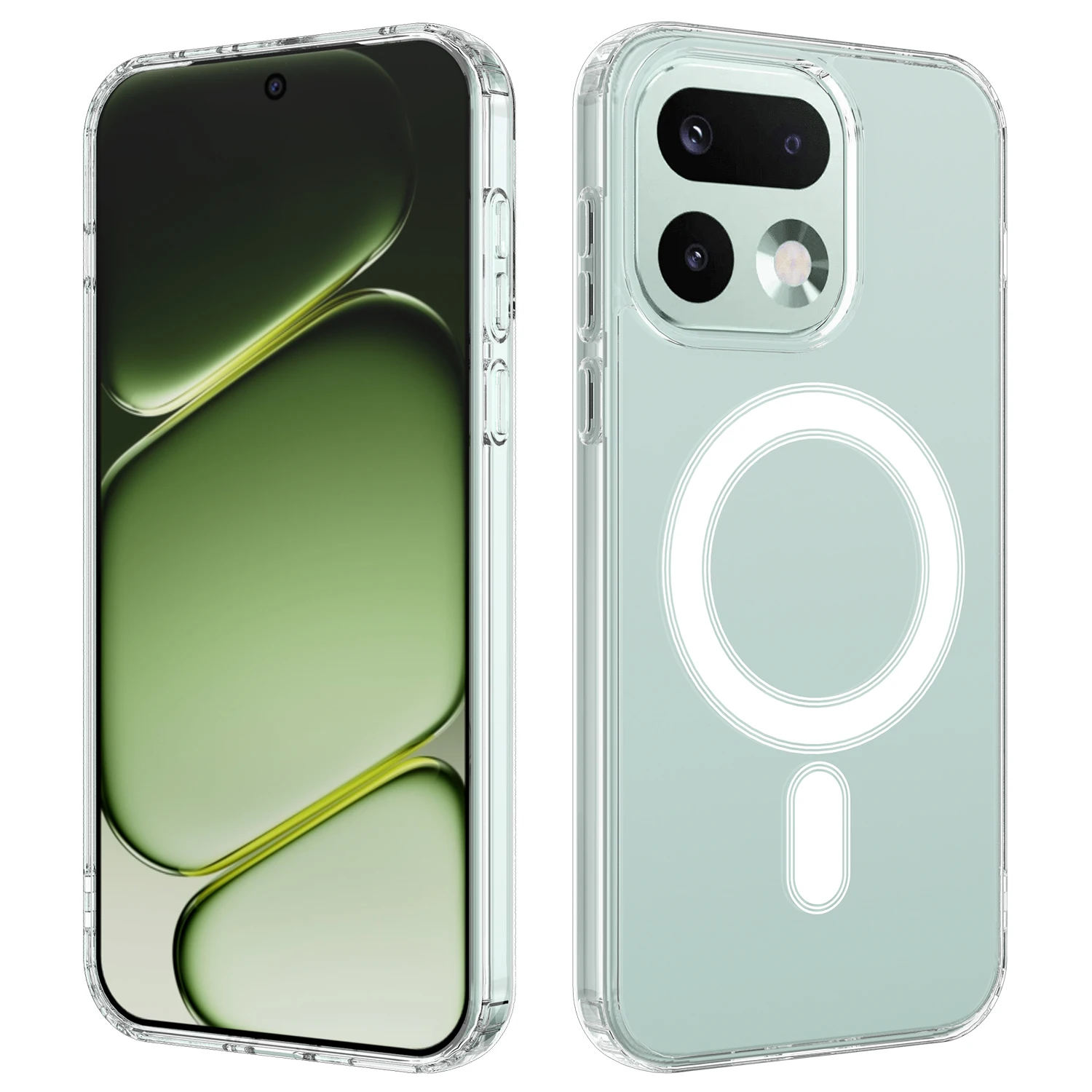 Funda para Realme 16 Pro Plus 5G, funda dura de PC transparente acrílica magnética Magsafe para OPPO Realme 16 Pro + 5G