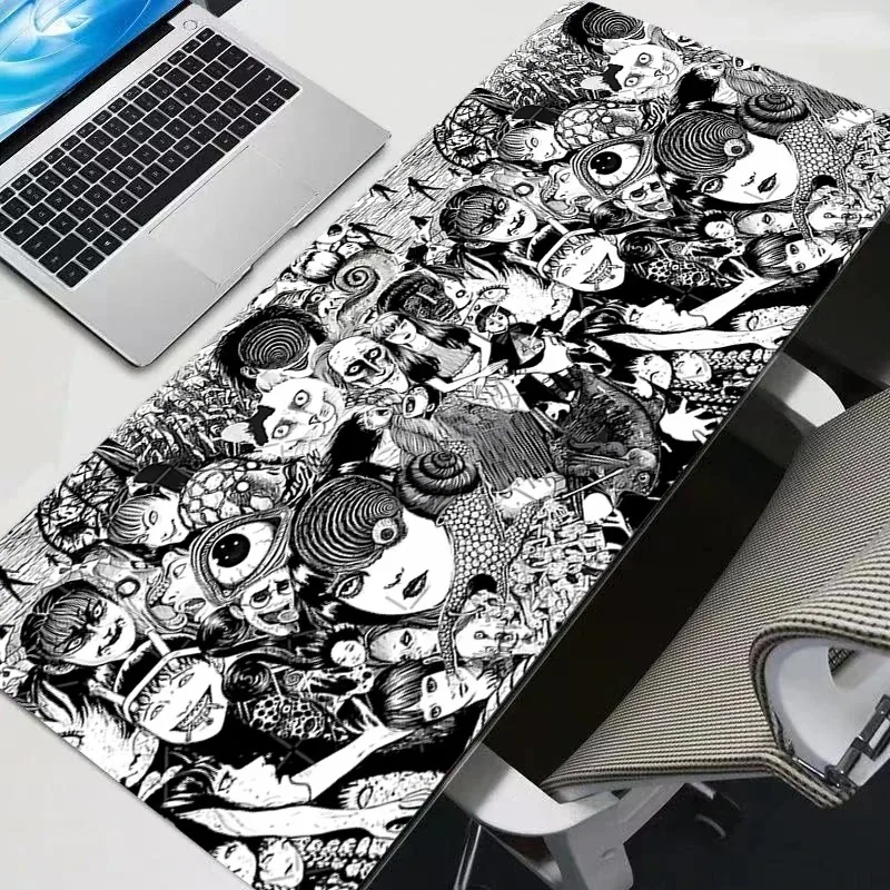 ألعاب مكتب حصيرة Junji Ito XXL ماوس الكمبيوتر هدية ماوس الوسادة مكتب عمل منصات كبيرة ماوس نونسليب ماوس الحصير للكمبيوتر ل LOL #5