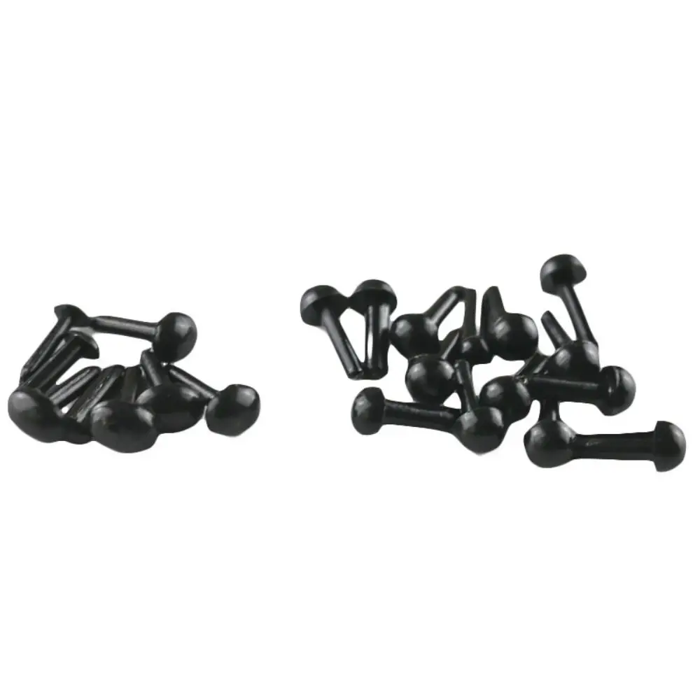 100Pcs Safety Black Plastic Safety Thread Eyes Curved Eyes Crafts Plastic Craft Eyes 3mm/4mm/5mm/6mm Plastic