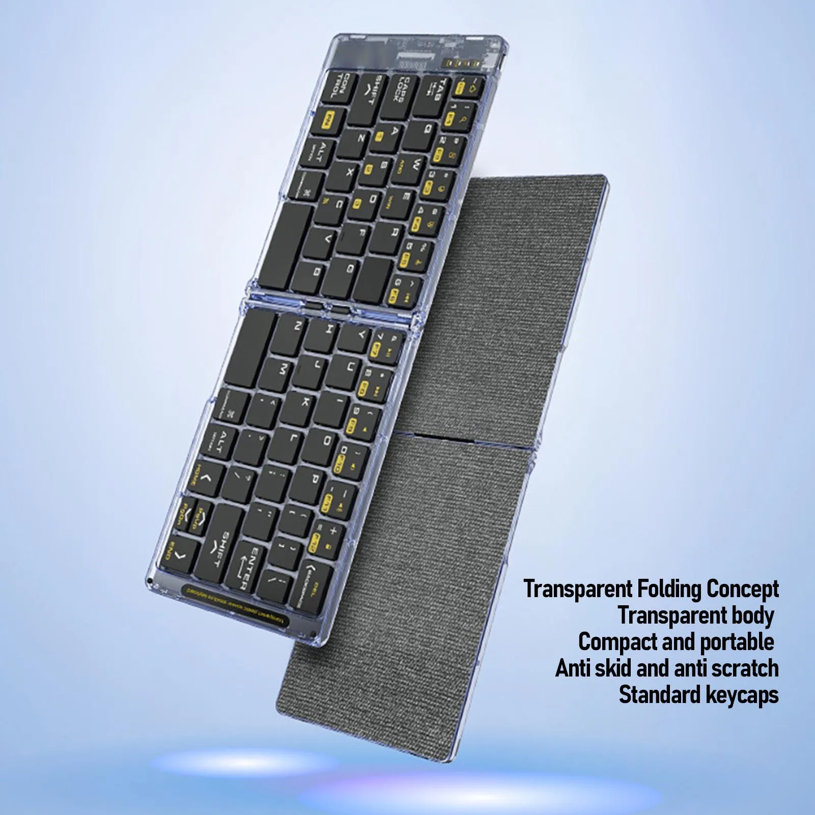 

Bluetooth Keyboard Keyboard for IOS Phone Laptop Tablet Transparent Rechargeable Portable Wireless Bluetooth Foldable Keyboard