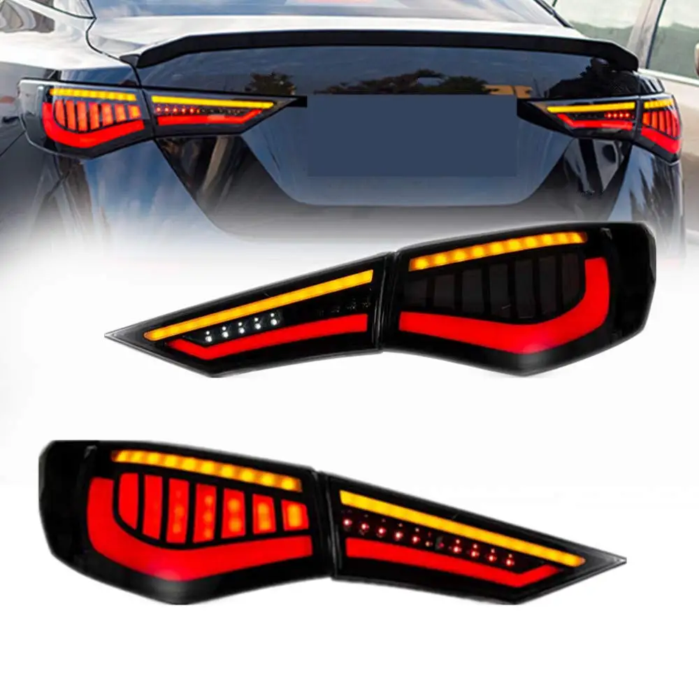 LED Tail Lights For Nissan Sylphy/Sentra/Pulsar 2019 2020 2021 Smoked Rear Lamps Start-up Animation Assembly