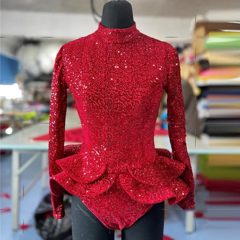 Бар, ночной клуб Dj Ds, сценический костюм для рейва, женский боди с красными блестками, головные уборы, танцевальный костюм Gogo, одежда для танцев на пилоне, фестивальная одежда