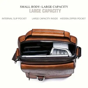 PU Leder Umhängetasche für Männer, Crossbody -Taschen, Business -Klappe, Messenger der Männer, iPad -Reisetasche, 9.7 10 Hauptverkäufe am Meer Cavalinho -Taschen - №4