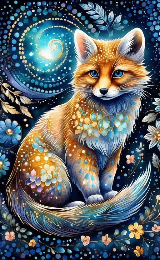 JMINE Div 5D Fox flower Full Diamond Painting cross stitch kits art animal 3D paint by diamonds