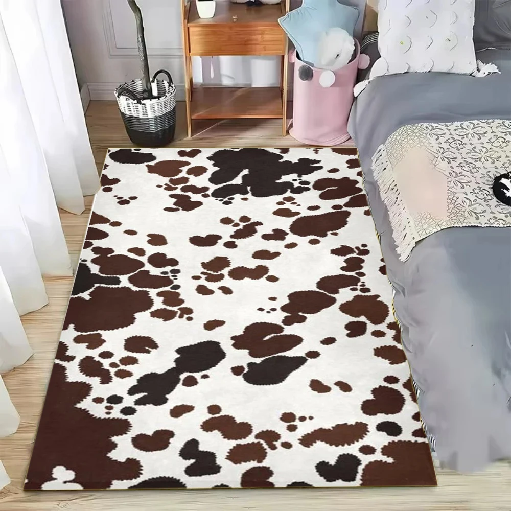 フェイクカウハイド柄エリアラグ ナチュラルテクスチャ ホーム - Cowhide Rug Faux のレビューと価格