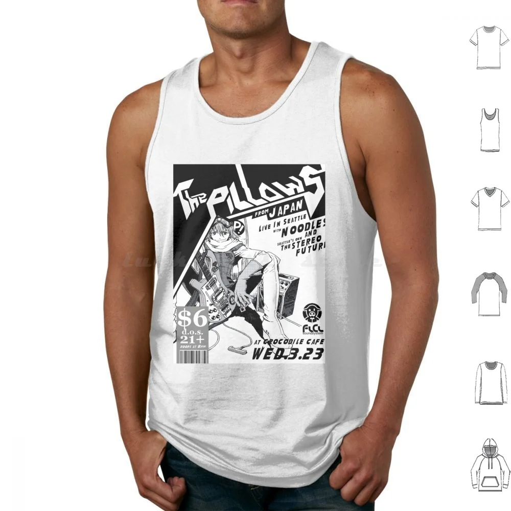 

Flcl The Pillows Live Classic Tank Tops Print Cotton Flcl Live Retro Classic Manga Anime Vintage Band Roll