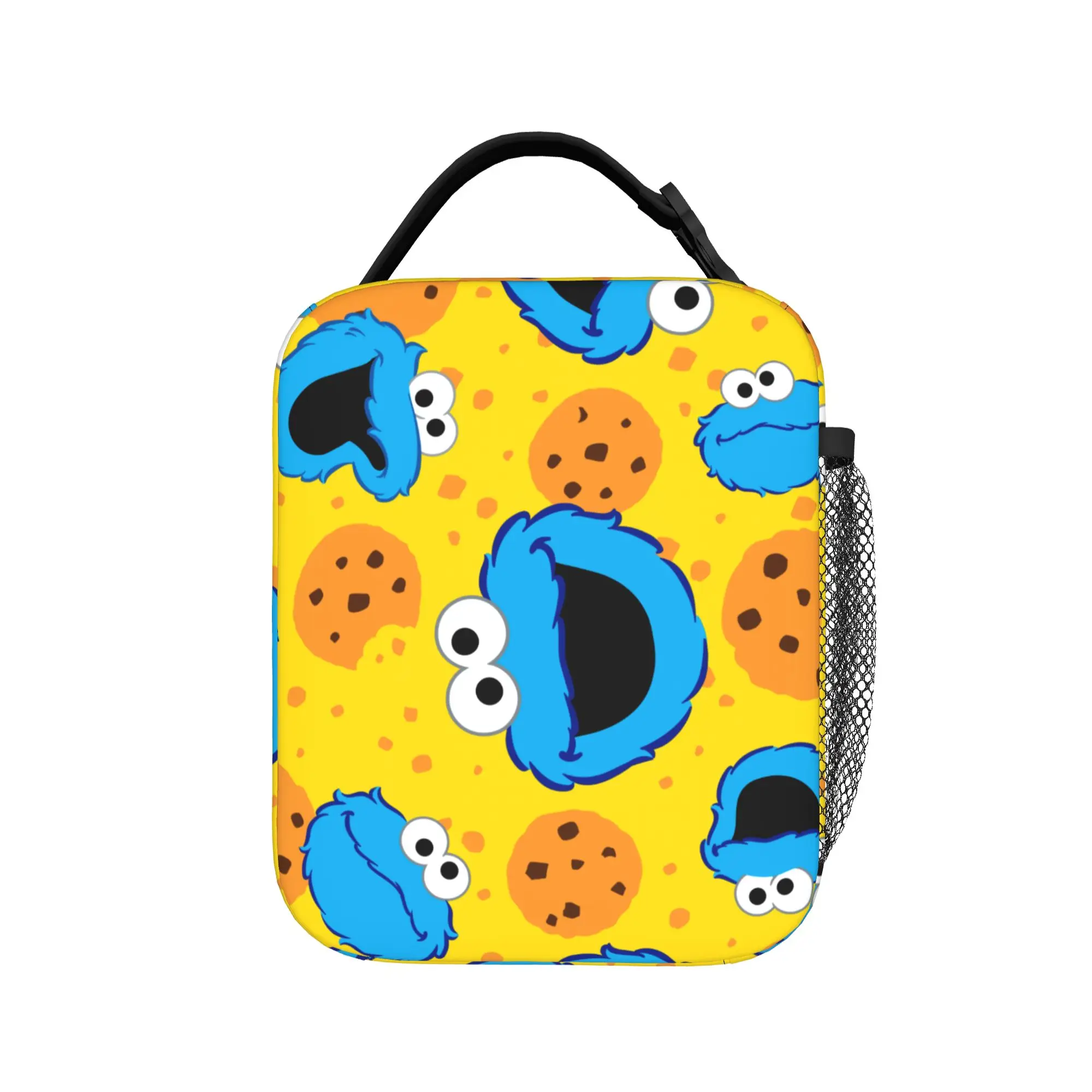 Cookies Monsters Thermal Insulated Lunch Bags for Picnic Cartoon Portable Food Bag Thermal Cooler Food Box