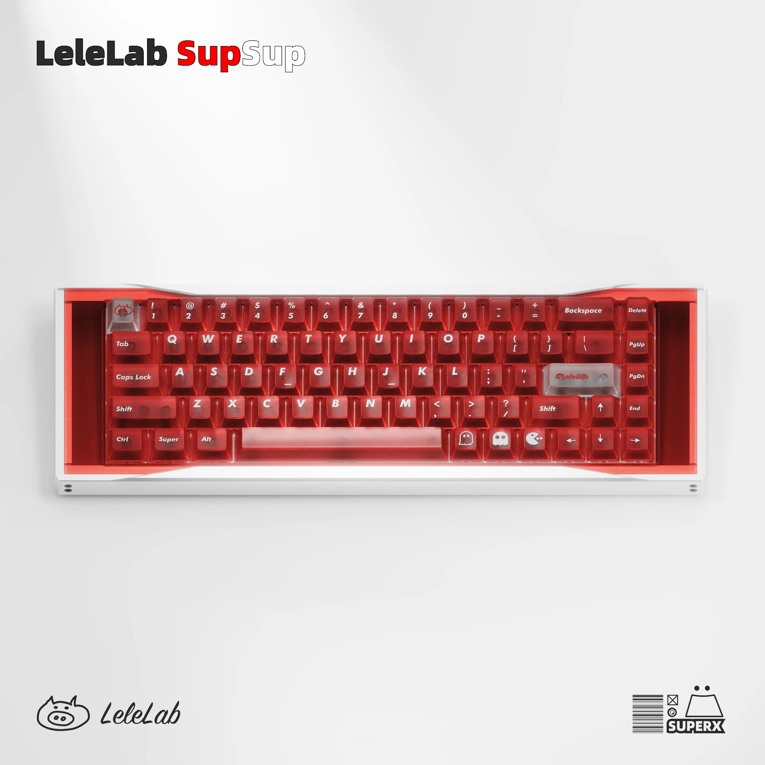 LeleLab SupSupABS PC Keycaps Red Fog Permeable Keycap Original Factory Personalized Keyboard Keycaps Customized PC Gifts