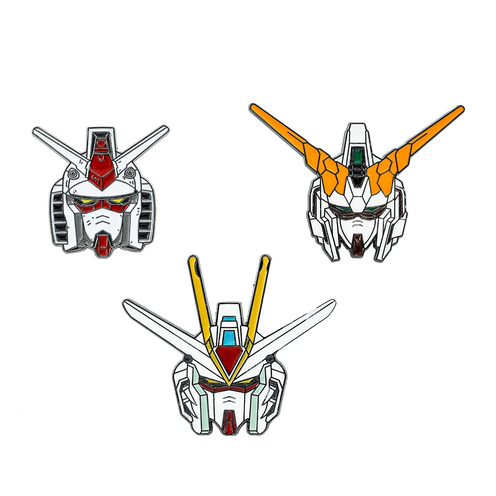 Anime GUNDAM Enamel Pins Cartoon Gundam RX-78 Metal Badge Brooch Clothing Backpack Lapel Pins Trend Brooch Jewelry Accessories