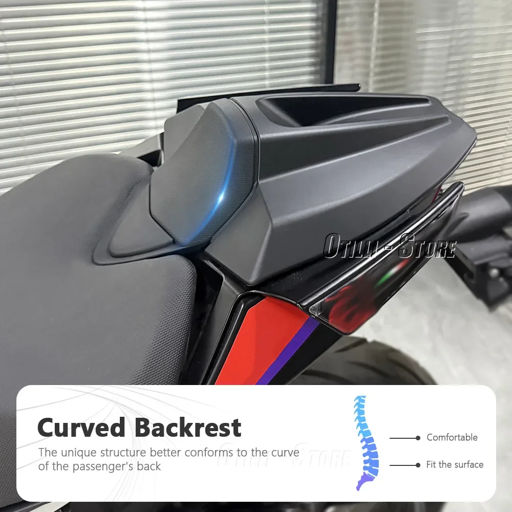 Motorrad Zubehör Hinten Sitz Abdeckung Gugel Verkleidung Für Aprilia RS457 RS 457 2024 2025 Hinten Passagier Sozius Schwarz Carbon faser