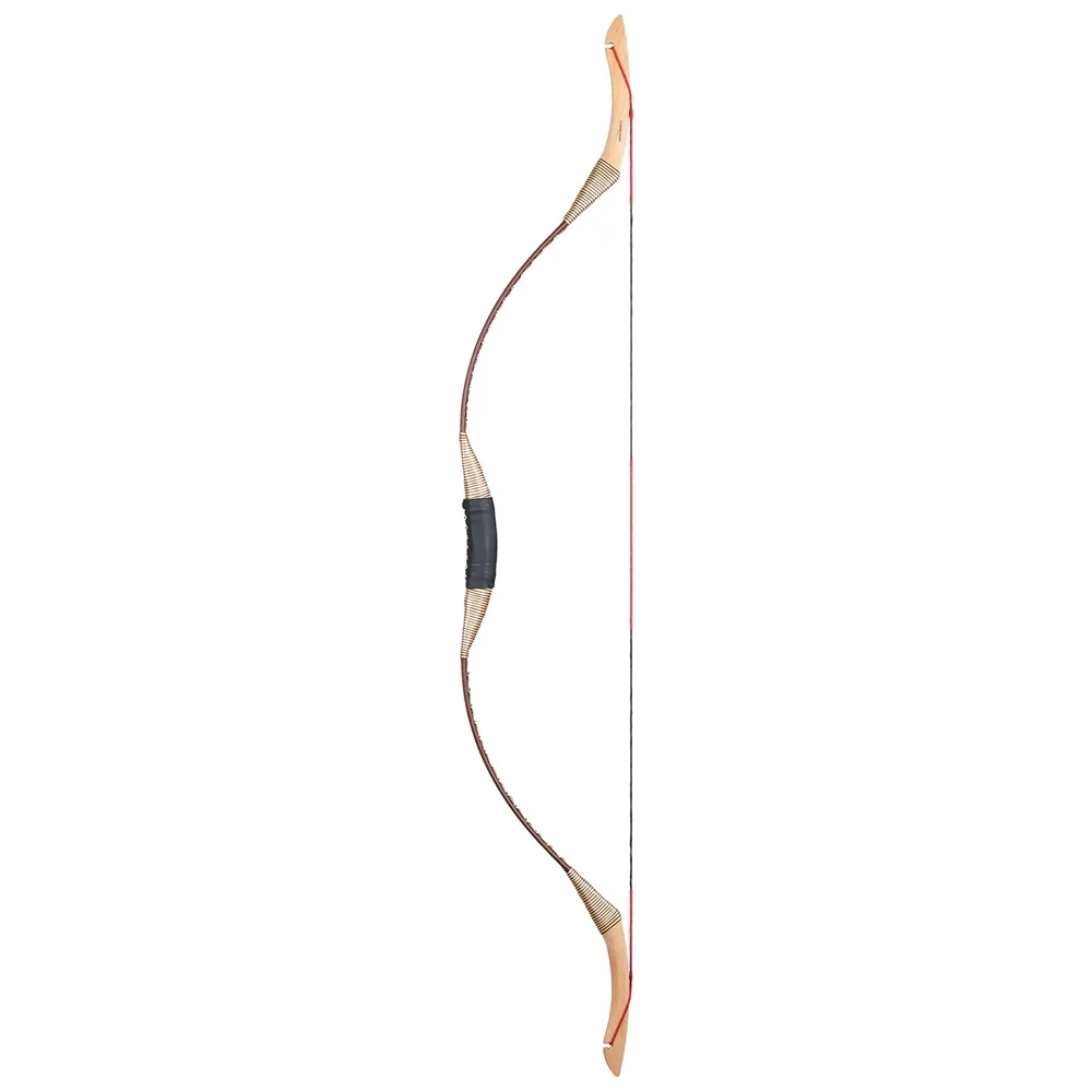 Toppanahan-busur Recurve kayu untuk orang dewasa, busur panjang, busur Recurve buatan tangan, berburu luar ruangan, 52 ", 30 ~ 55lbs, satu buah