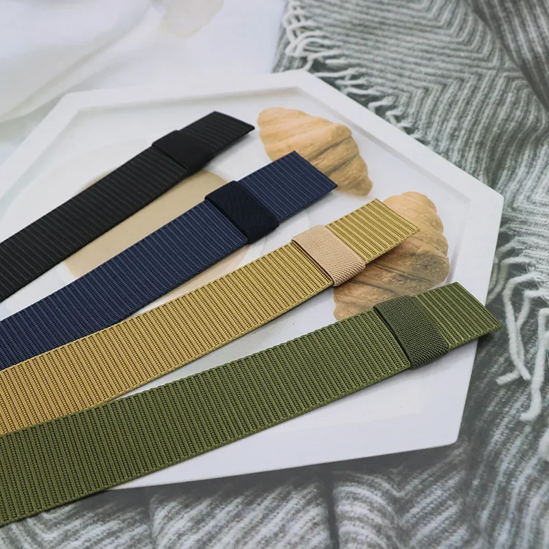 38mm Tank-Muster Nylon-Gürtel, 130-170cm Verlängerter Riemen, Langlebiger Casual Taillengürtel, Verstellbares Alltags-Outdoor-Accessoire – Detail 1