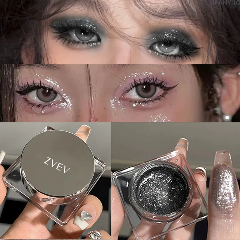 Ombretto monocromatico con glitter Palette di diamanti luccicanti Ombretto singolo pigmentato Cosmetici evidenziatori impermeabili a lunga durata