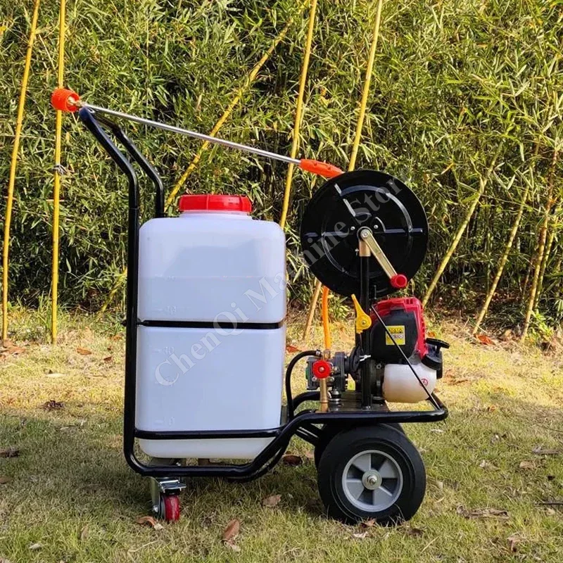 Cart Type Spray 60L Disinfection Four Stroke 220V High Pressure Agricultural  Power Hand Push Type Electric Sprayer