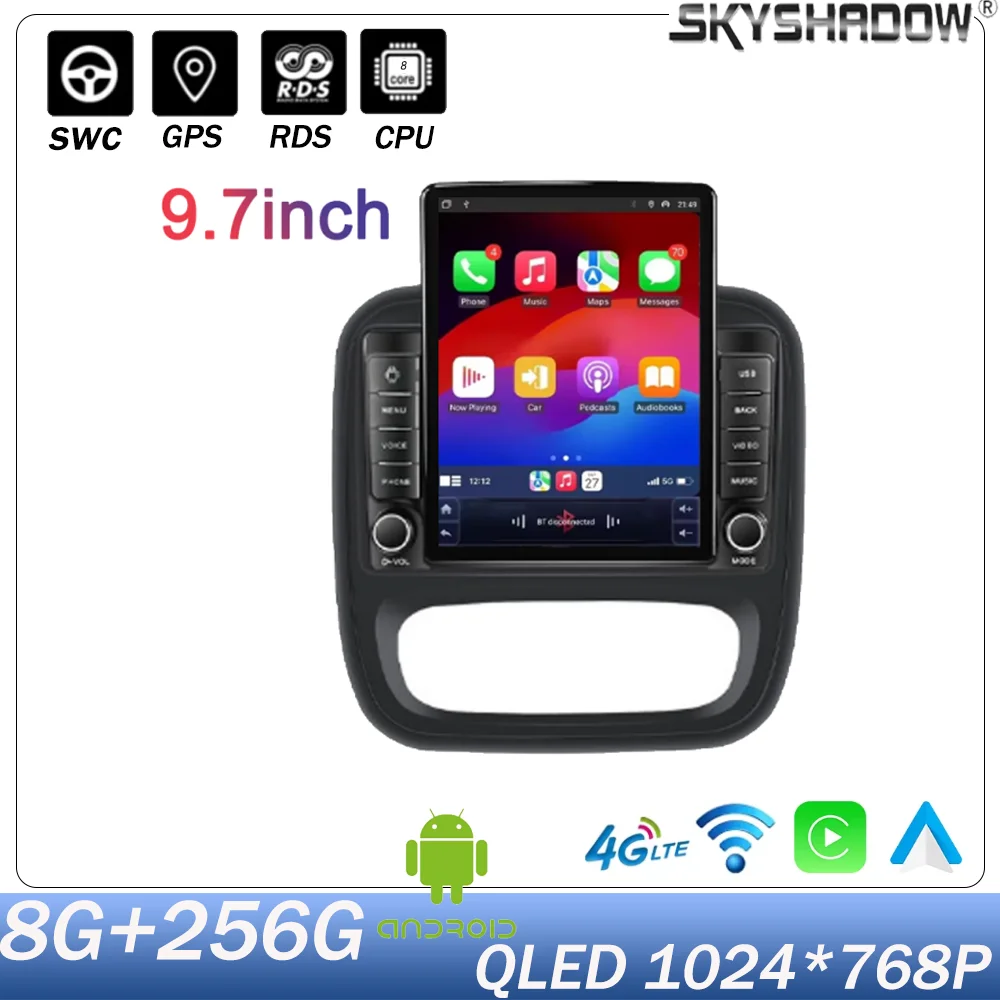 Android For Opel Vivaro B 2014 2015 2016-2020 2021 For Renault Trafic 3 Multimedia Video Player Auto radio GPS Stereo Carplay