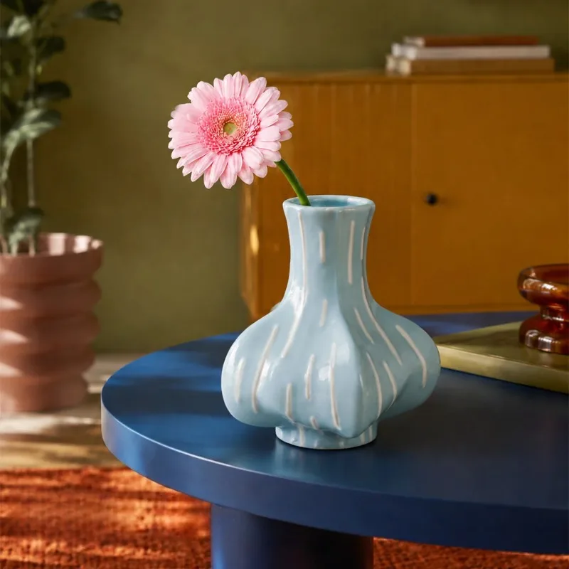 Ceramic Vase Nordic Hydroponic Flower Arrangement High-end Living Room Desktop Ornament تحف كبيره للمنزل Jarrones Room Decor