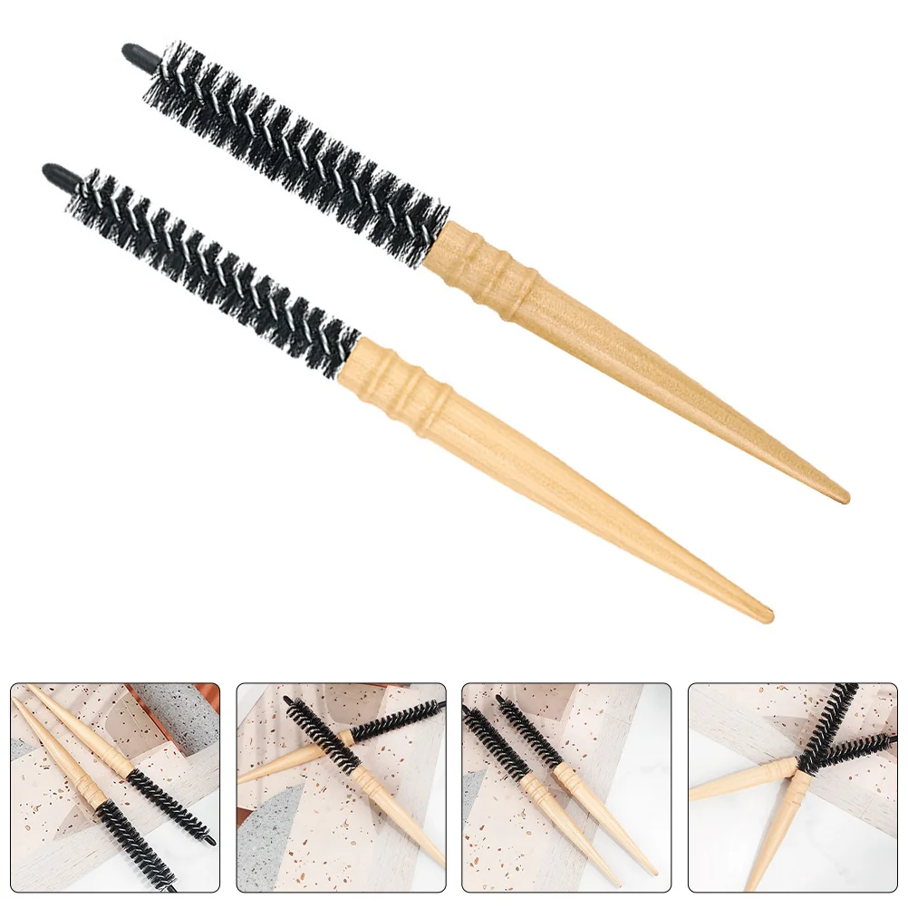 

2 шт., большая круглая деревянная щетка для волос, антистатическая щетка для сушки феном, удобная щетка для ухода за волосами, круглая расческа