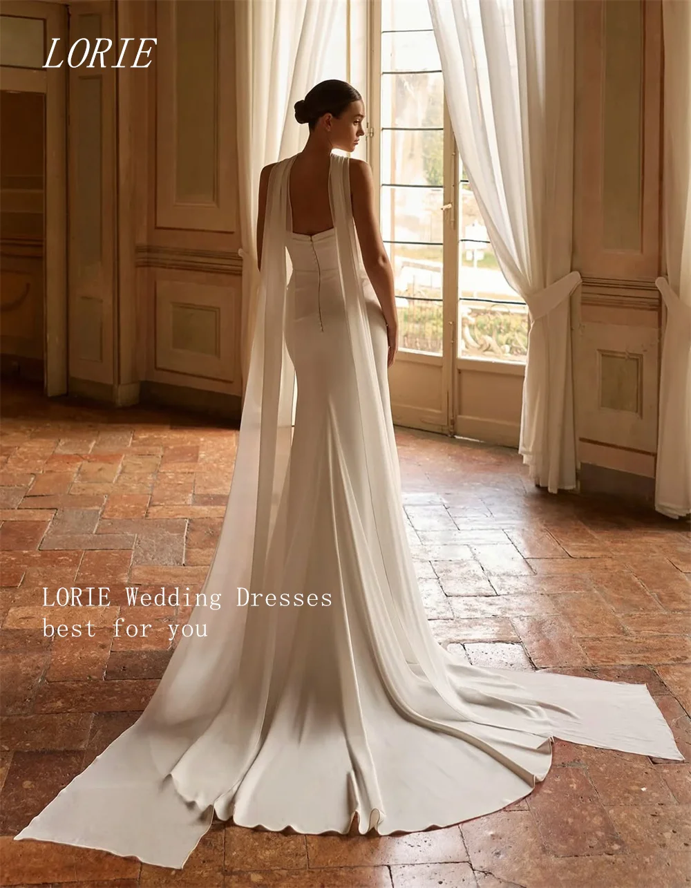 

LORIE Luxury Mermaid Civil Wedding Dress Elegant Crossed Sweetheart Bridal Dresses Engagement Wedding Gown Customized 2026