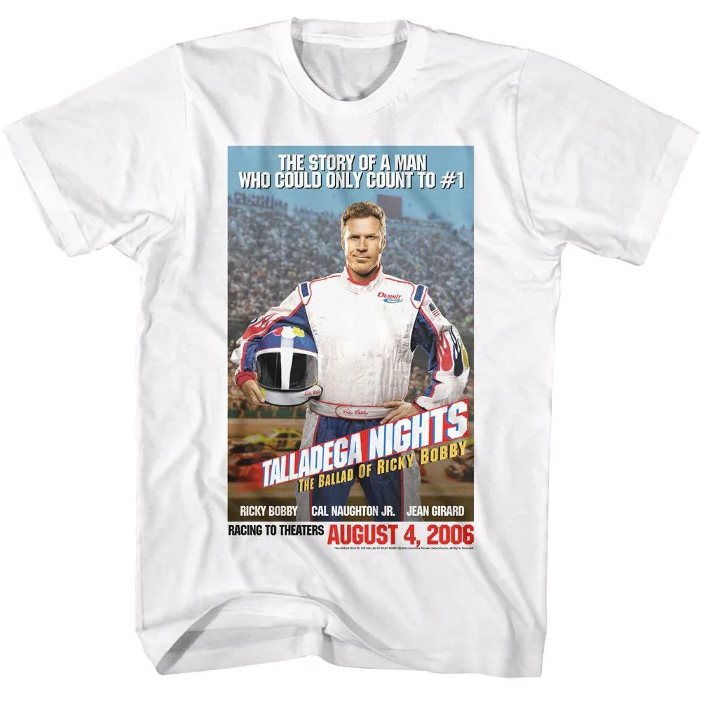 

Talladega Nights Talladega Nights Movie Poster Pattern Print Summer Luxury Brand Cotton Men's and Women's T-shirt Short Sleeve
