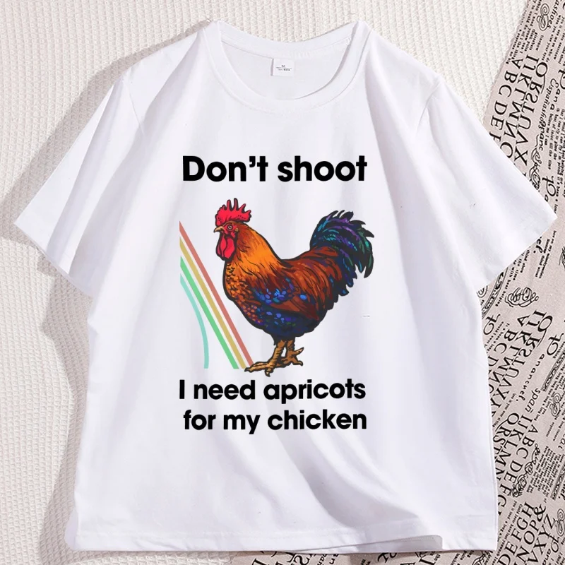 No disparar, necesito de albaricoques para mi pollo, camiseta Arc Raiders Scrappy, camiseta gráfica, camisetas de algodón de manga corta con cuello redondo