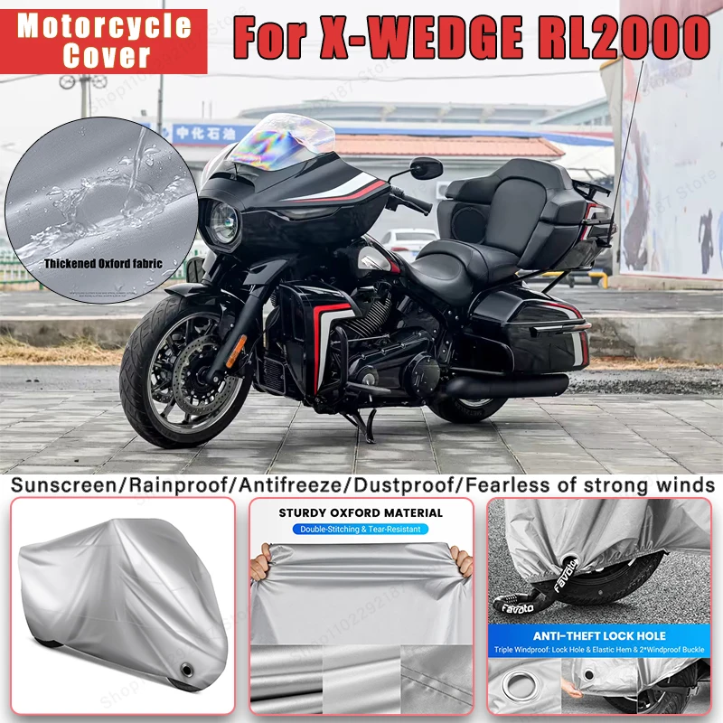 

For X-WEDGE RL2000 No Ear Motorcycle Cover - Outdoor Full Body Protection, Waterproof Dustproof Sunscreen Accessory
