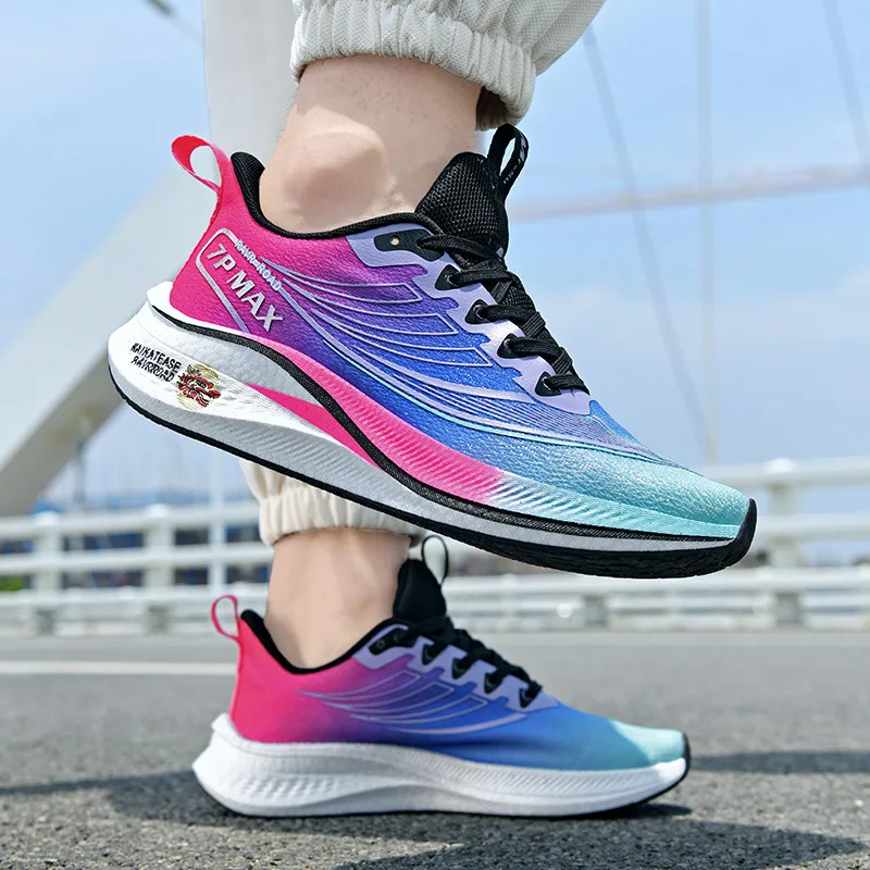 

2024 Summer Hot Selling Large Carbon Plate Racing Shoes Comfortable Breathable High Elasticity Powerful Running Shoes